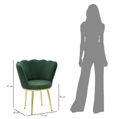 Fotel MINDY Zielony 70 63 83 cm